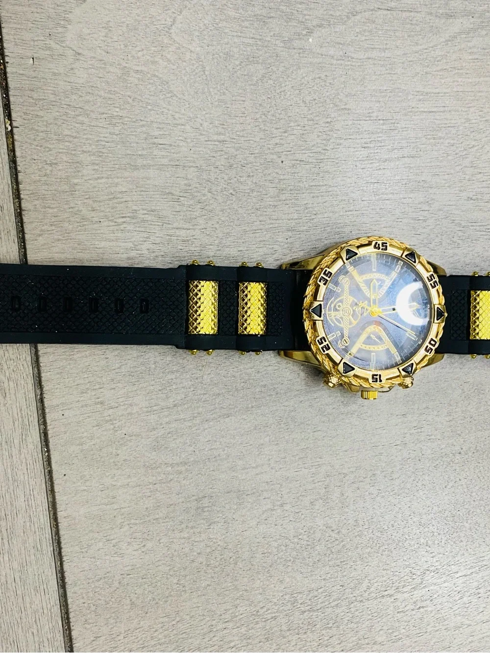 Gold and Black Men's Sport Watch